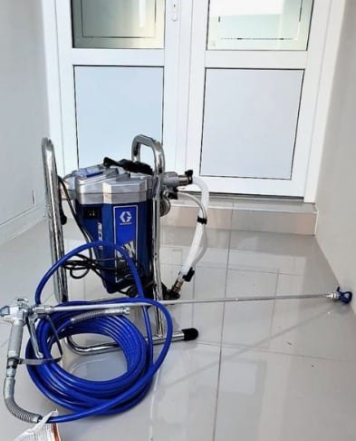 Airless paint sprayers are faster but they don't provide a very smooth finish quality/ If you need to spray large surfaces then airless paint sprayers are your best friend. It can spray up to 0.33 gallons per minute ( Depending on the model), and it uses up to 3000 PSI.