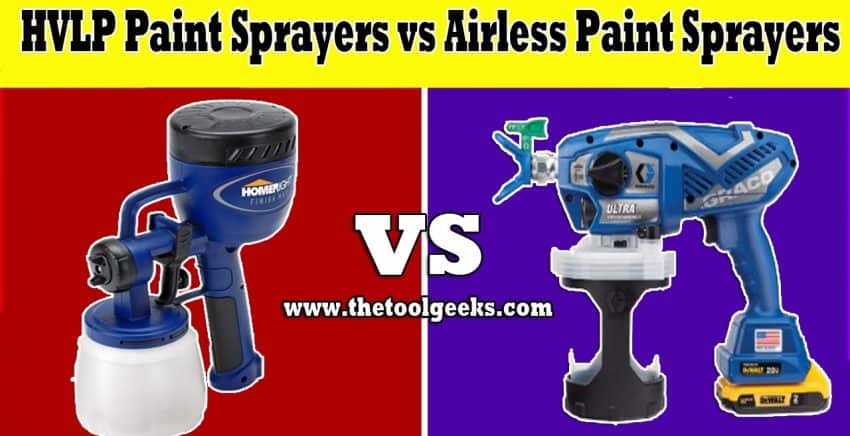 HVLP paint sprayers vs airless paint sprayers? A very good question, these two sprayers come with a lot of differences. Starting from price to their design. They are used for different projects and use very different atomization.