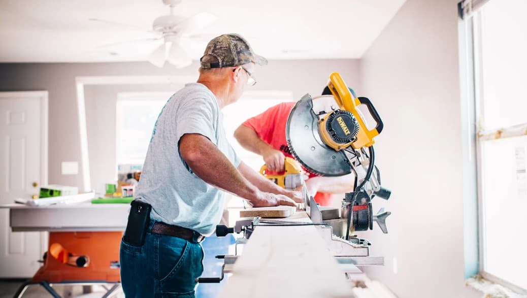 The difference between a table saw and miter saw is the blade. The blade on table saw is on the table, and the blade in the miter saw is attached to its head.
