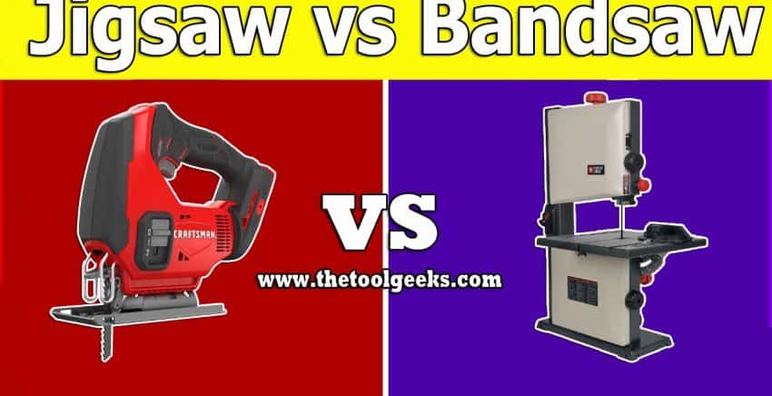 The jigsaw and bandsaw are two very similar machines. But, they are used for different things. Their body is also very different. If you want to learn more about jigsaw vs bandsaw then make sure to read our post.