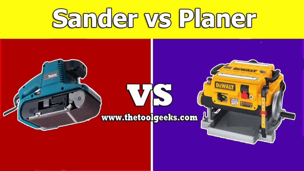 There are a lot of differences between a sander vs planer. They both are used for woodworking projects, but the sander is used to smoothen the surface while the planer is used to remove the whole surface.