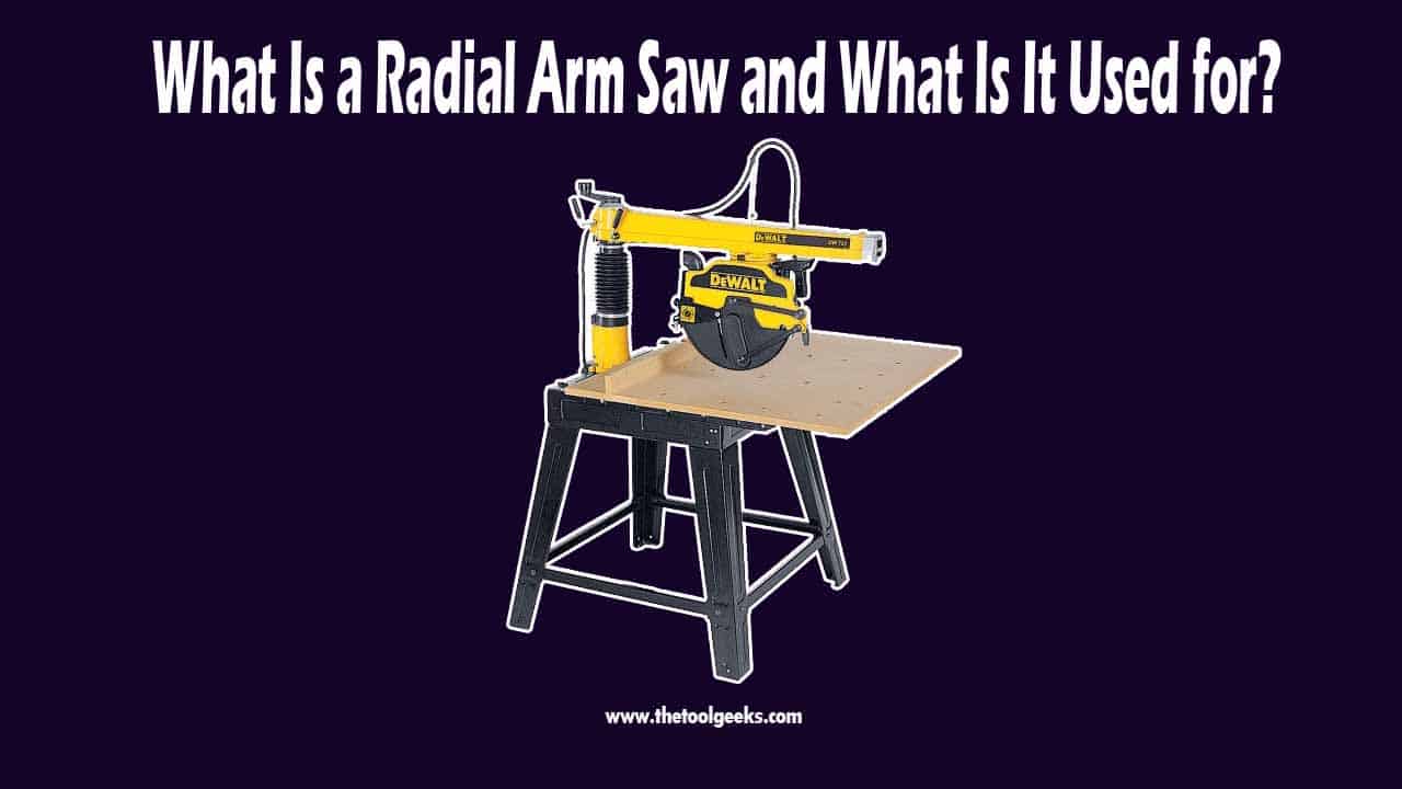 The radial arm saw was a very popular tool, nowadays not a lot of people use it, but it's still a very useful tool if you know how to use it. It comes with a blade that is located at the top of the tool, you can move the blade around and this makes this tool a versatile one. But, it's not a safe tool, you should only use it if you are a professional.