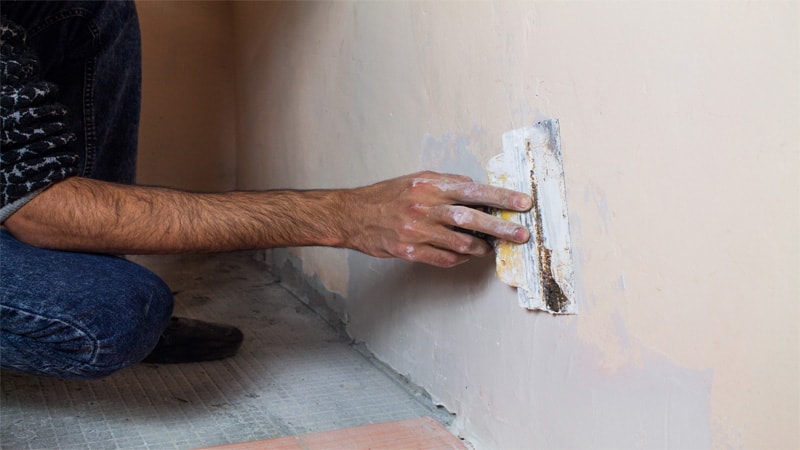 You need to repair the drywall before sanding. You have to fill up gaps so the final surface can be as smooth as possible.