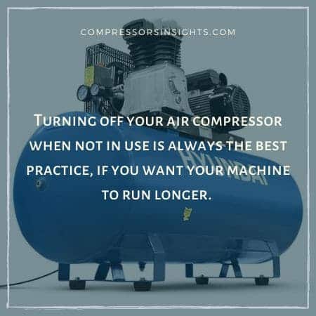 is it ok to leave air in an air compressor..