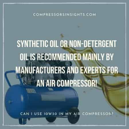 Can I Use 10w30 in My Air Compressor